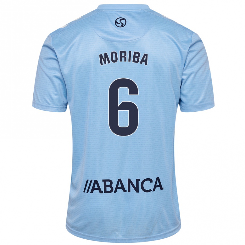 Niño Fútbol Camiseta Ilaix Moriba #6 Azul Cielo 1ª Equipación 2024/25 Argentina