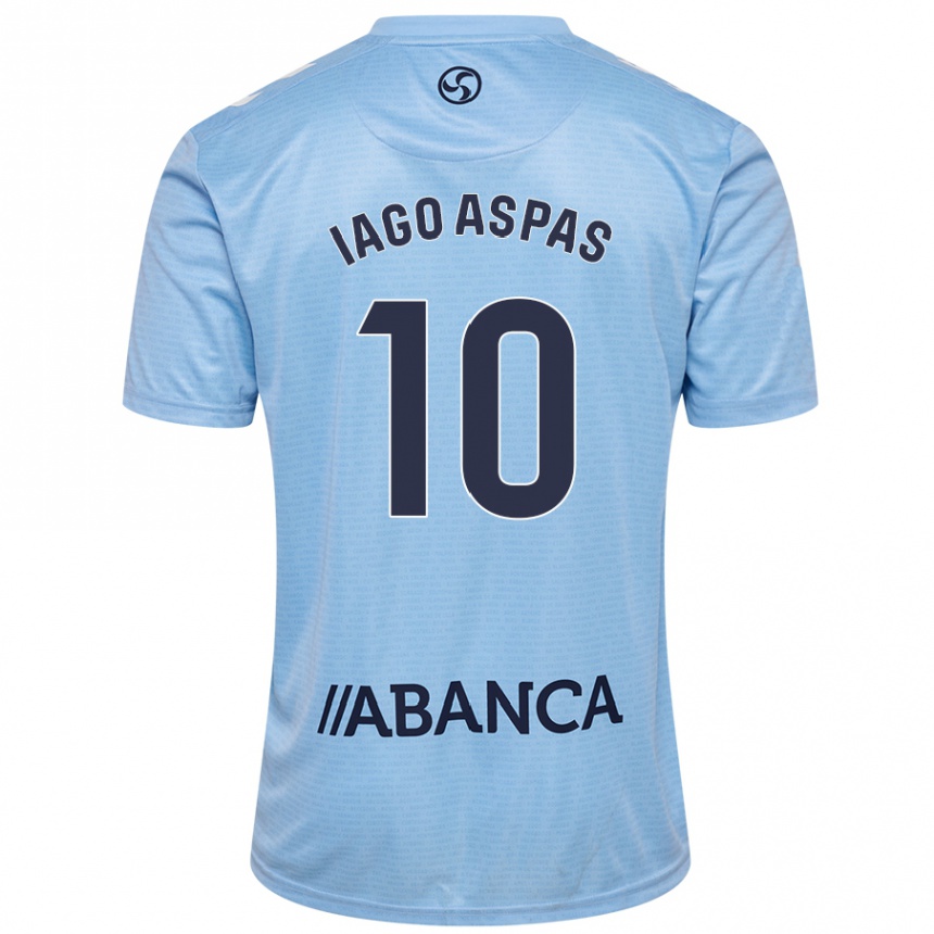 Niño Fútbol Camiseta Iago Aspas #10 Azul Cielo 1ª Equipación 2024/25 Argentina