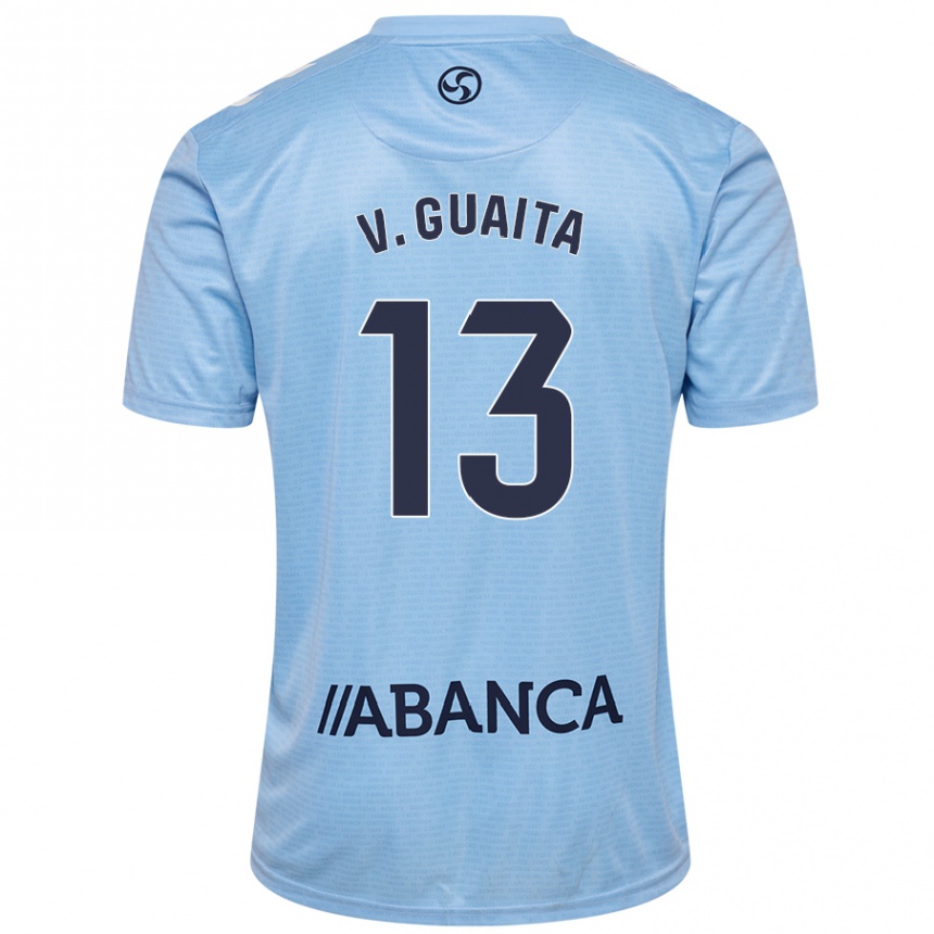 Niño Fútbol Camiseta Vicente Guaita #13 Azul Cielo 1ª Equipación 2024/25 Argentina