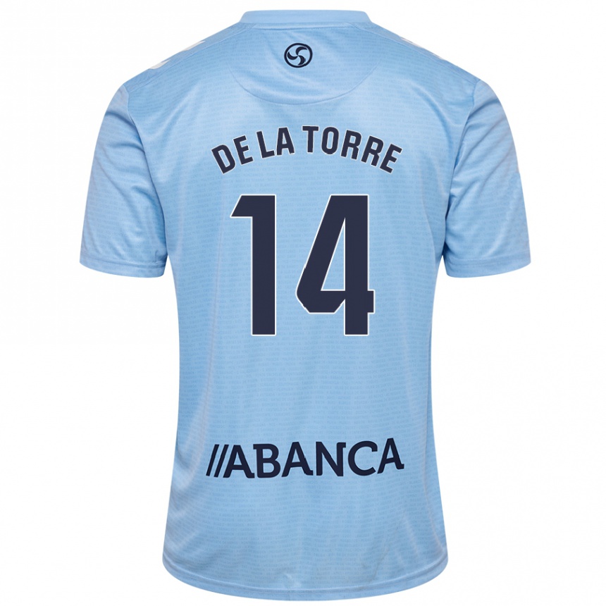 Niño Fútbol Camiseta Luca De La Torre #14 Azul Cielo 1ª Equipación 2024/25 Argentina