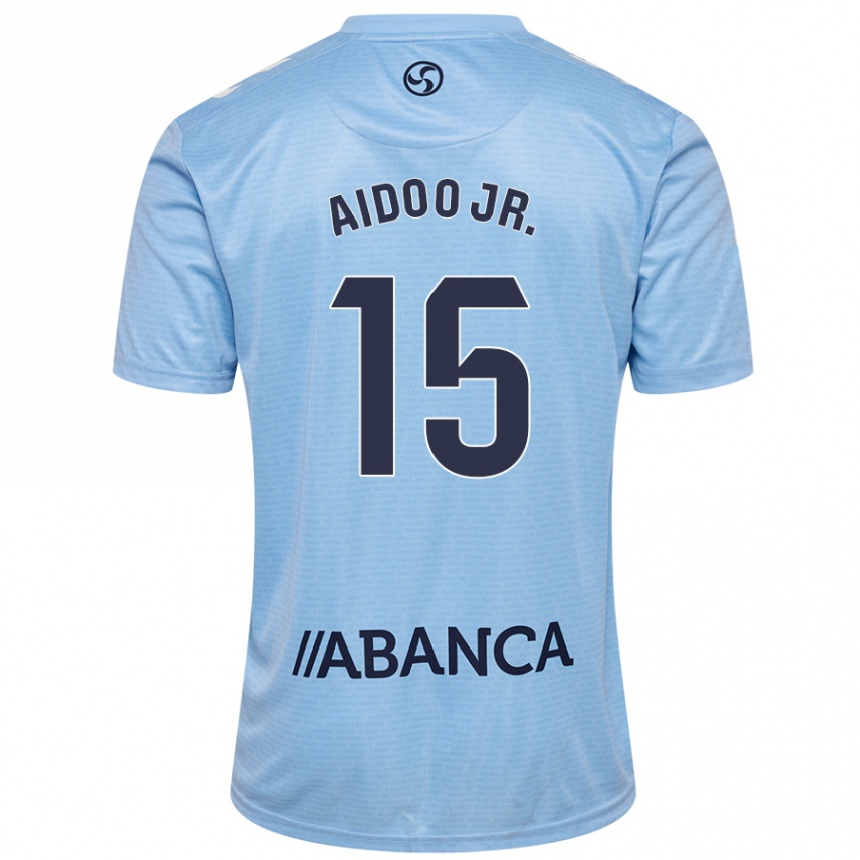 Niño Fútbol Camiseta Joseph Aidoo #15 Azul Cielo 1ª Equipación 2024/25 Argentina