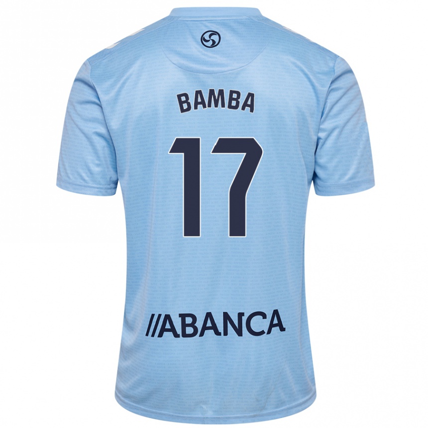 Niño Fútbol Camiseta Jonathan Bamba #17 Azul Cielo 1ª Equipación 2024/25 Argentina