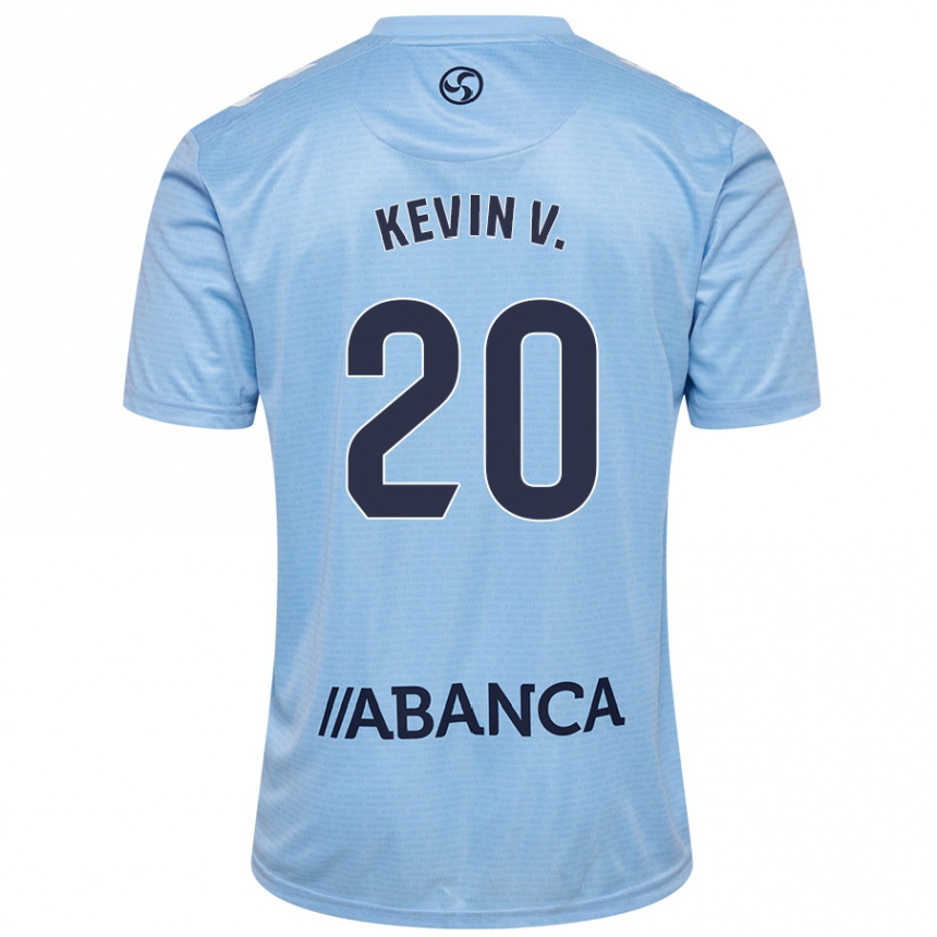 Niño Fútbol Camiseta Kevin Vázquez #20 Azul Cielo 1ª Equipación 2024/25 Argentina