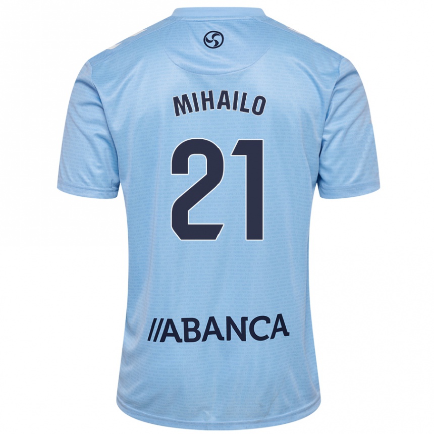 Niño Fútbol Camiseta Mihailo Ristic #21 Azul Cielo 1ª Equipación 2024/25 Argentina