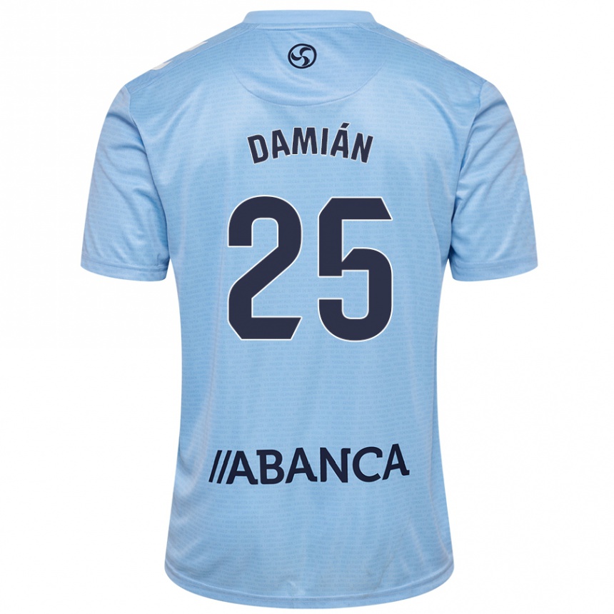 Niño Fútbol Camiseta Damián Rodríguez #25 Azul Cielo 1ª Equipación 2024/25 Argentina