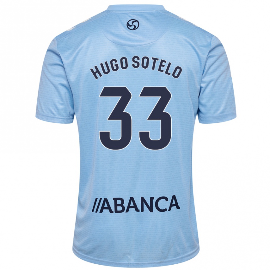 Niño Fútbol Camiseta Hugo Sotelo #33 Azul Cielo 1ª Equipación 2024/25 Argentina