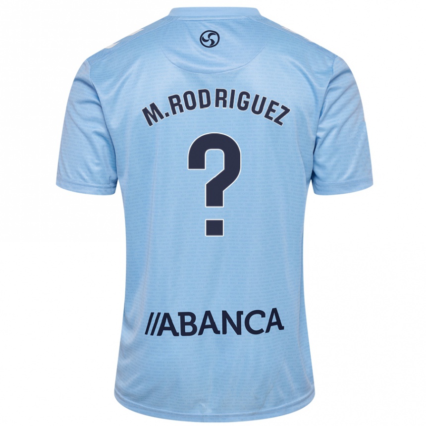 Niño Fútbol Camiseta Manu Rodríguez #0 Azul Cielo 1ª Equipación 2024/25 Argentina