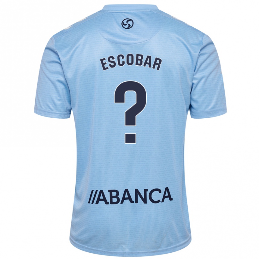 Niño Fútbol Camiseta Jordi Escobar #0 Azul Cielo 1ª Equipación 2024/25 Argentina