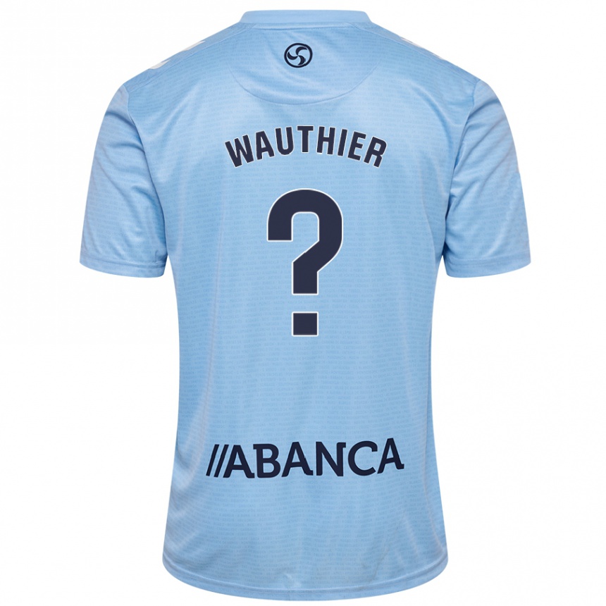 Niño Fútbol Camiseta Hugo Wauthier #0 Azul Cielo 1ª Equipación 2024/25 Argentina