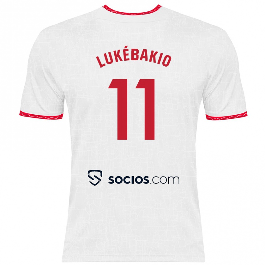 Niño Fútbol Camiseta Dodi Lukébakio #11 Blanco Rojo 1ª Equipación 2024/25 Argentina