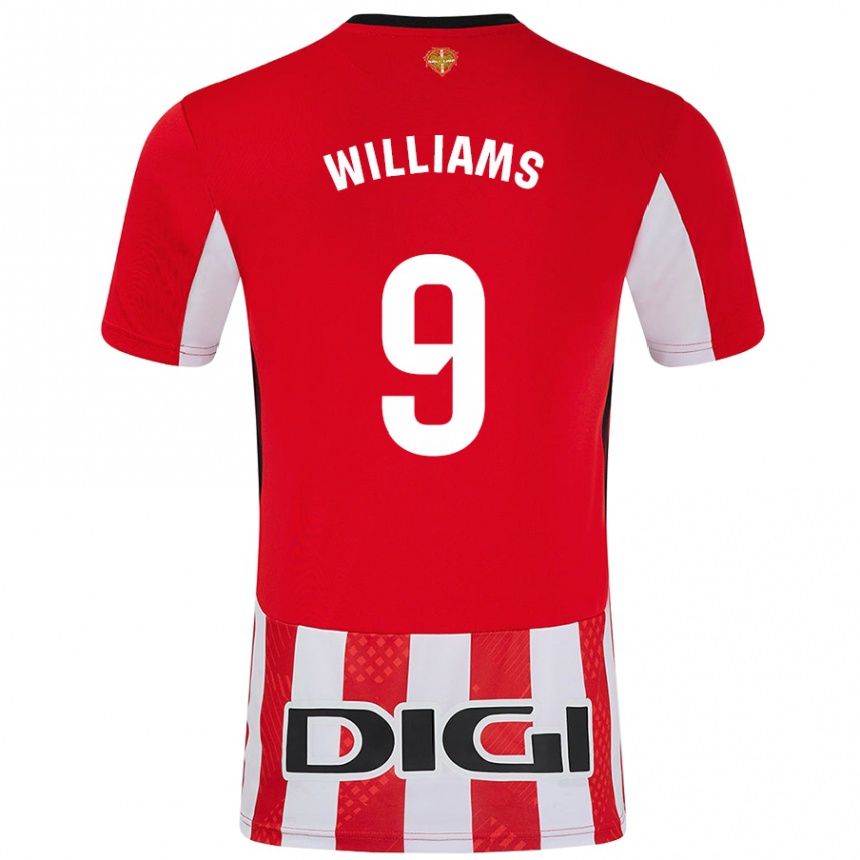 Niño Fútbol Camiseta Iñaki Williams #9 Rojo Blanco 1ª Equipación 2024/25 Argentina