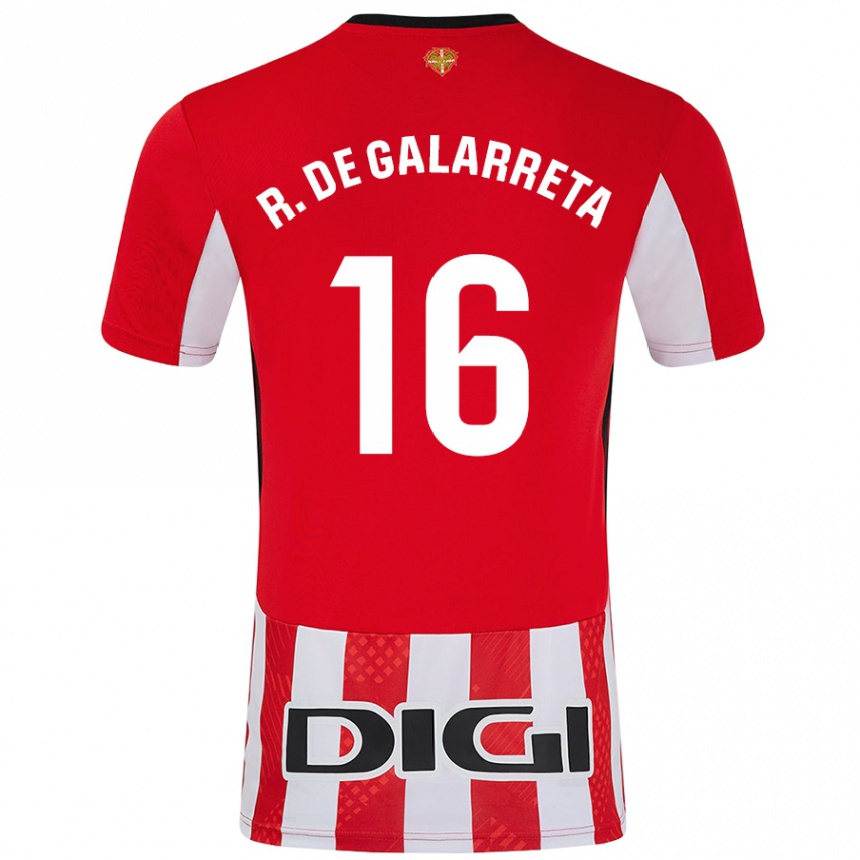 Niño Fútbol Camiseta Iñigo Ruiz De Galarreta #16 Rojo Blanco 1ª Equipación 2024/25 Argentina