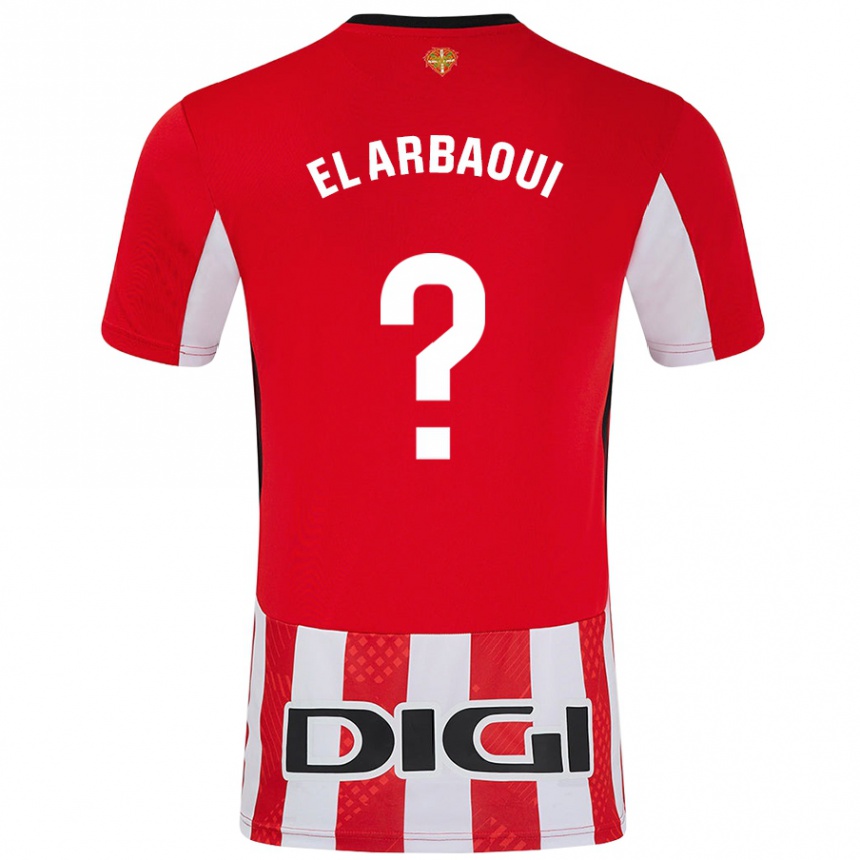 Niño Fútbol Camiseta Ilyas El Arbaoui #0 Rojo Blanco 1ª Equipación 2024/25 Argentina