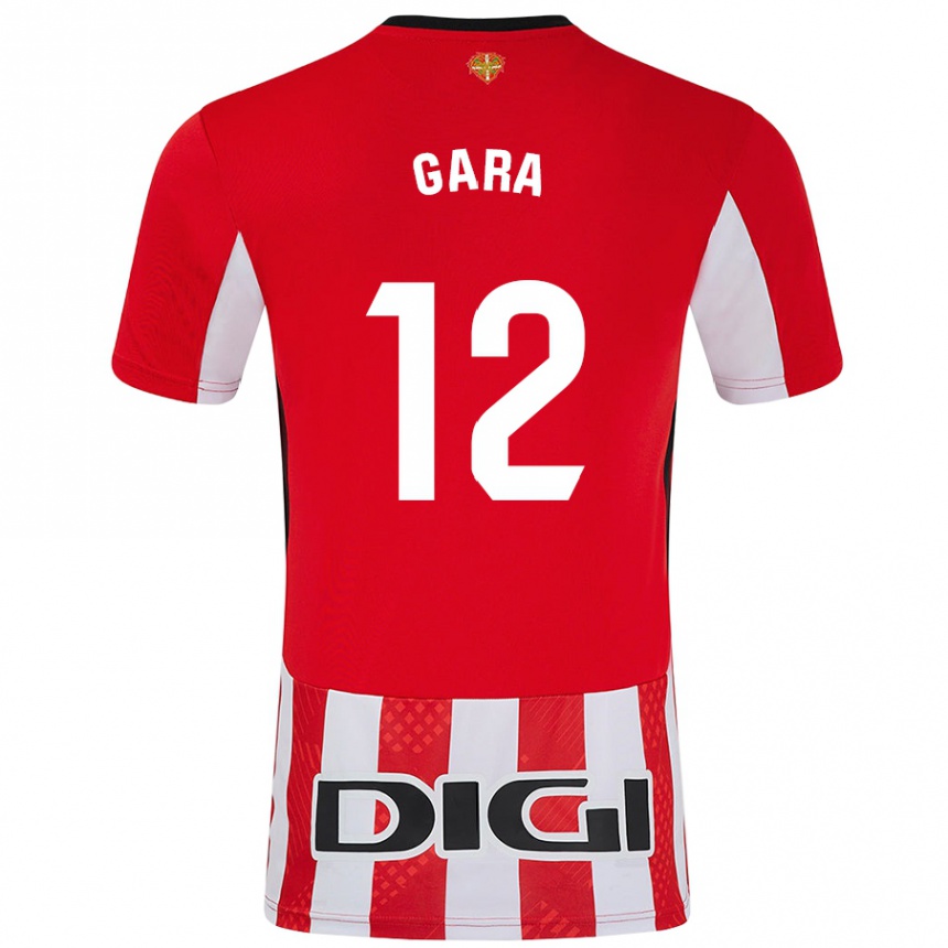 Niño Fútbol Camiseta Gara #12 Rojo Blanco 1ª Equipación 2024/25 Argentina