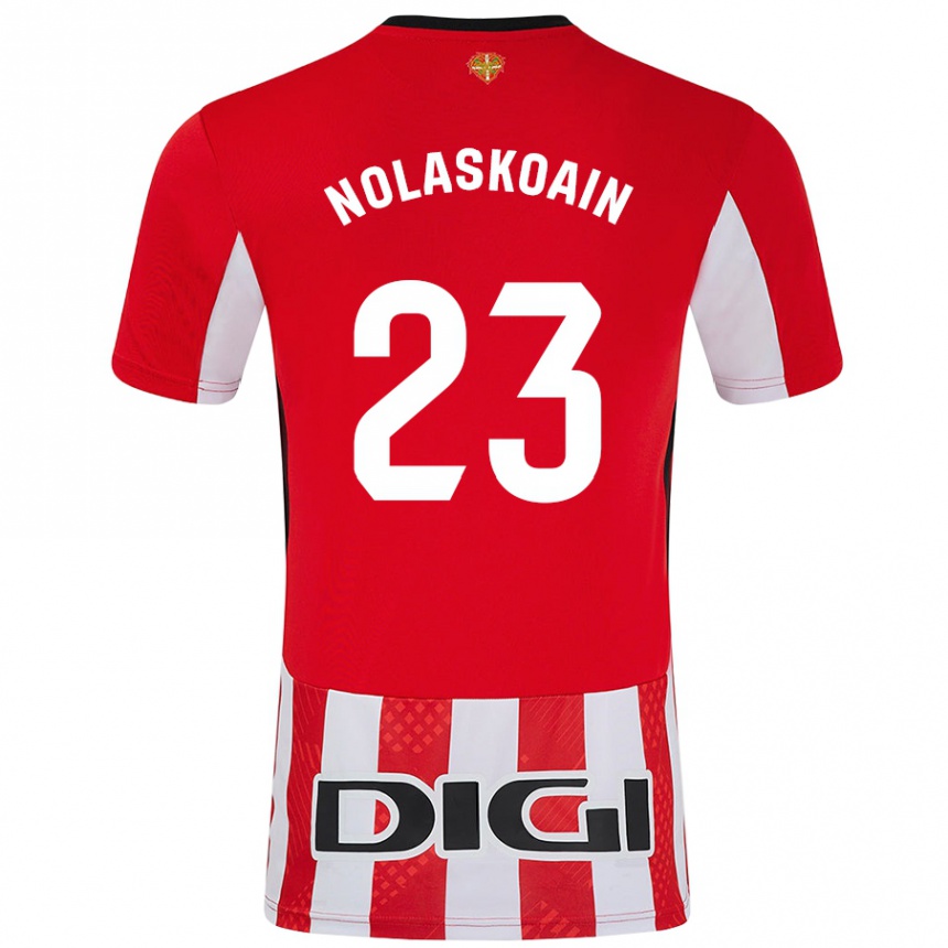 Niño Fútbol Camiseta Peru Nolaskoain #23 Rojo Blanco 1ª Equipación 2024/25 Argentina