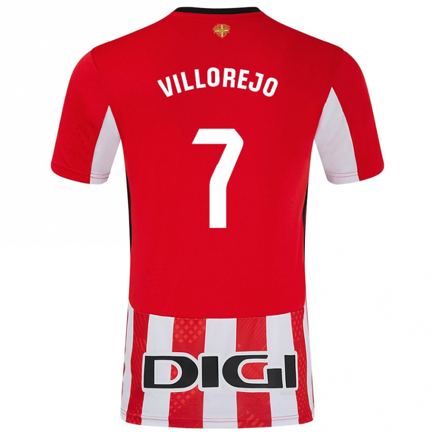 Niño Fútbol Camiseta Ardaitz Villorejo #7 Rojo Blanco 1ª Equipación 2024/25 Argentina