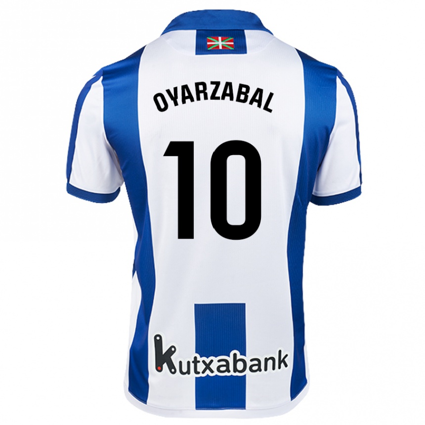 Niño Fútbol Camiseta Mikel Oyarzabal #10 Blanco Azul 1ª Equipación 2024/25 Argentina