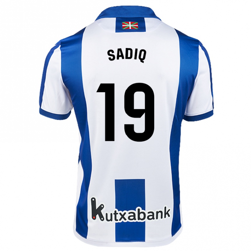 Niño Fútbol Camiseta Umar Sadiq #19 Blanco Azul 1ª Equipación 2024/25 Argentina