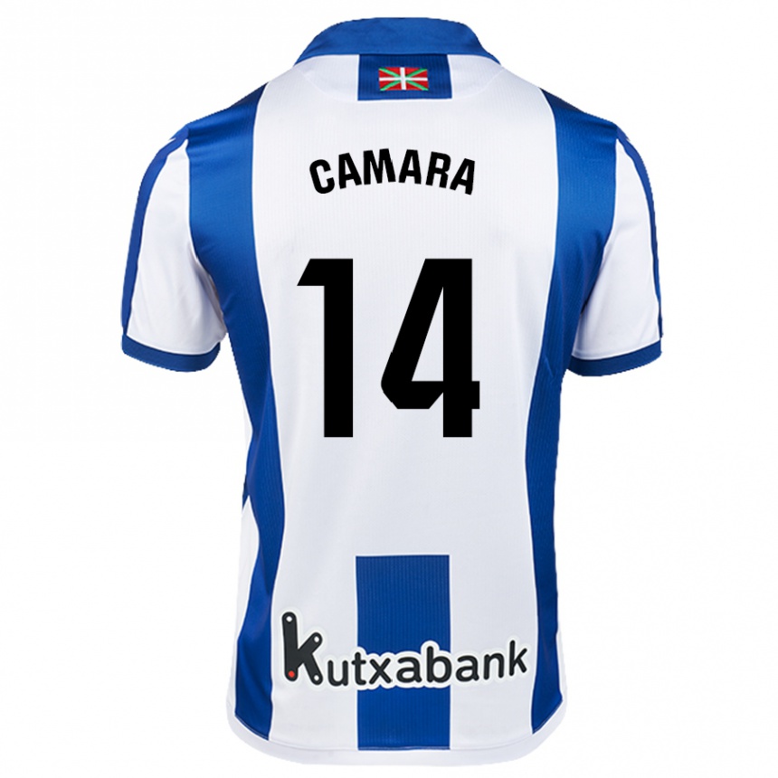 Niño Fútbol Camiseta Ibra Cámara #14 Blanco Azul 1ª Equipación 2024/25 Argentina