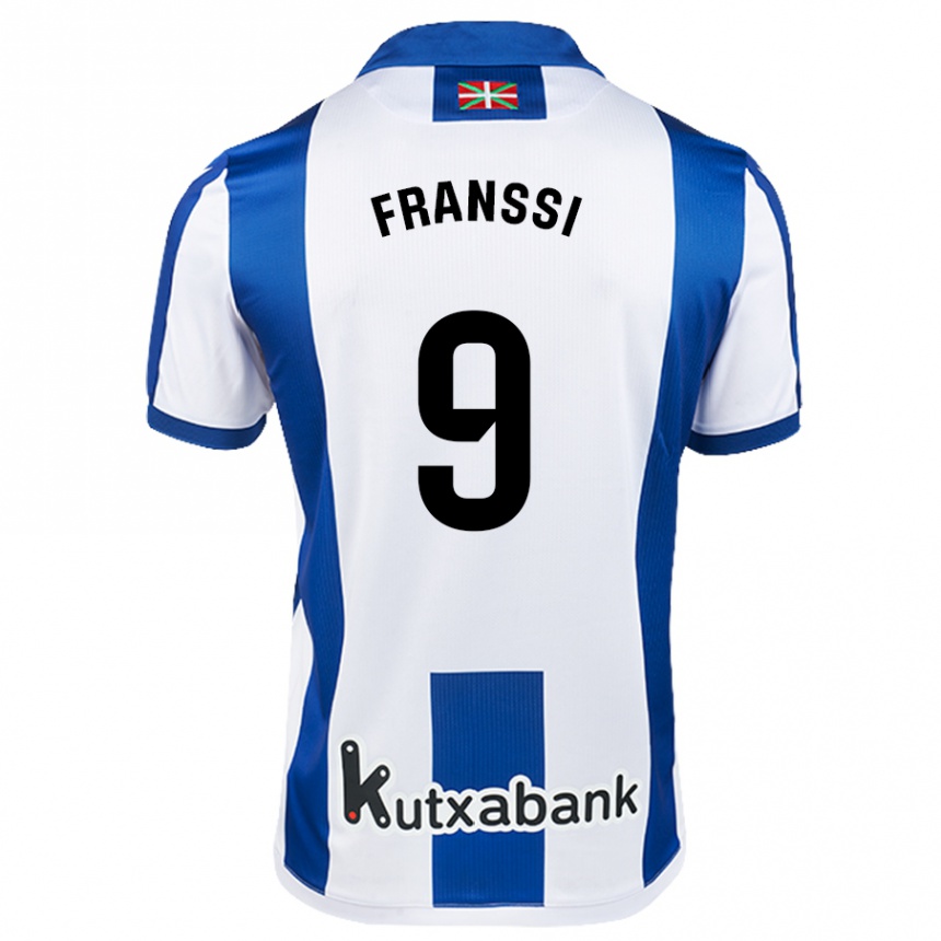 Niño Fútbol Camiseta Sanni Maija Franssi #9 Blanco Azul 1ª Equipación 2024/25 Argentina