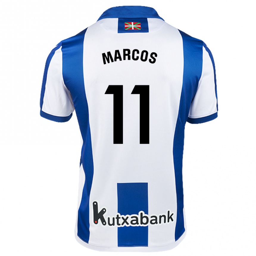 Niño Fútbol Camiseta Cecilia Marcos Nabal #11 Blanco Azul 1ª Equipación 2024/25 Argentina