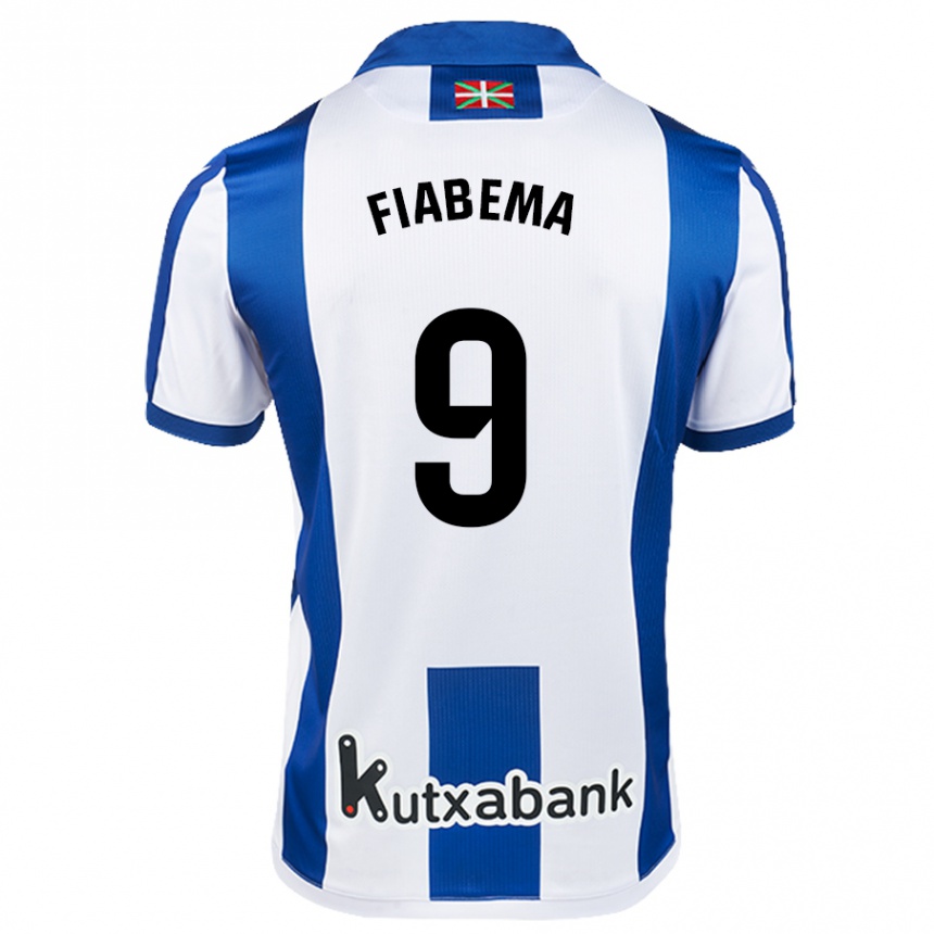 Niño Fútbol Camiseta Bryan Fiabema #9 Blanco Azul 1ª Equipación 2024/25 Argentina