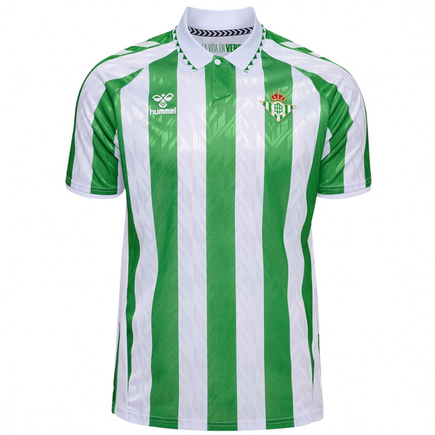 Niño Fútbol Camiseta Samu Román #0 Verde Rayas Blancas 1ª Equipación 2024/25 Argentina