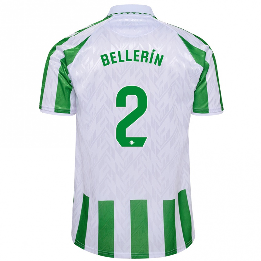 Niño Fútbol Camiseta Hector Bellerin #2 Verde Rayas Blancas 1ª Equipación 2024/25 Argentina