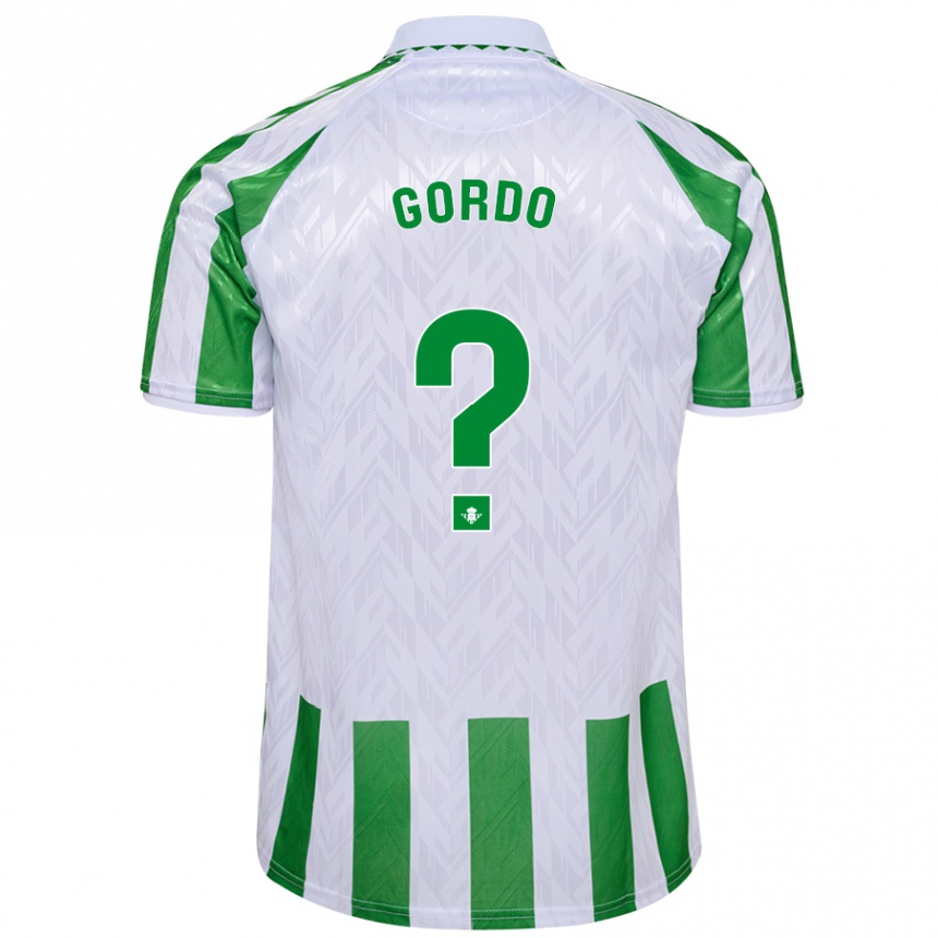 Niño Fútbol Camiseta Josan Gordo #0 Verde Rayas Blancas 1ª Equipación 2024/25 Argentina