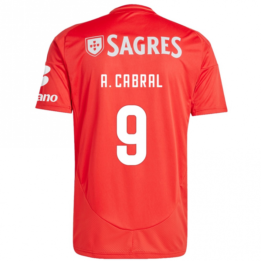 Niño Fútbol Camiseta Arthur Cabral #9 Rojo Blanco 1ª Equipación 2024/25 Argentina