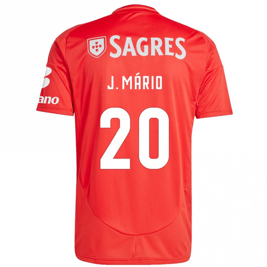 Niño Fútbol Camiseta João Mário #20 Rojo Blanco 1ª Equipación 2024/25 Argentina