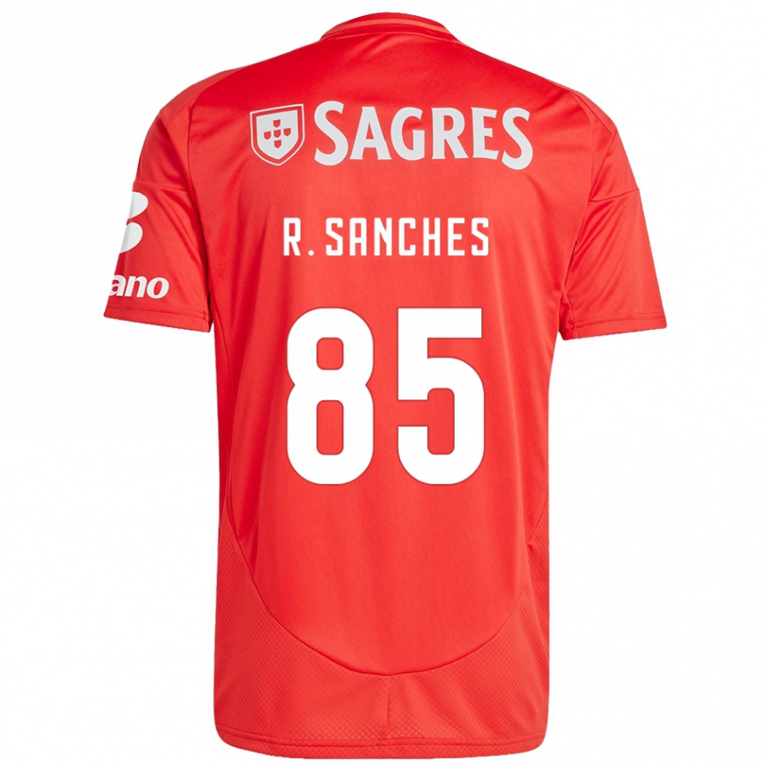 Niño Fútbol Camiseta Renato Sanches #85 Rojo Blanco 1ª Equipación 2024/25 Argentina