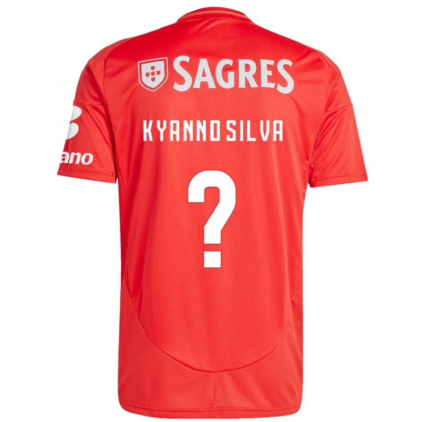 Niño Fútbol Camiseta Kyanno Silva #0 Rojo Blanco 1ª Equipación 2024/25 Argentina