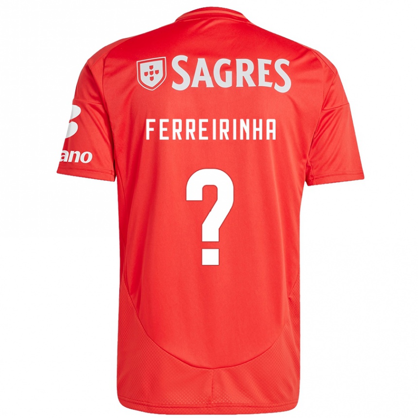 Niño Fútbol Camiseta Afonso Ferreirinha #0 Rojo Blanco 1ª Equipación 2024/25 Argentina