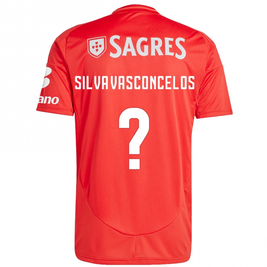 Niño Fútbol Camiseta Martim Silva Vasconcelos #0 Rojo Blanco 1ª Equipación 2024/25 Argentina