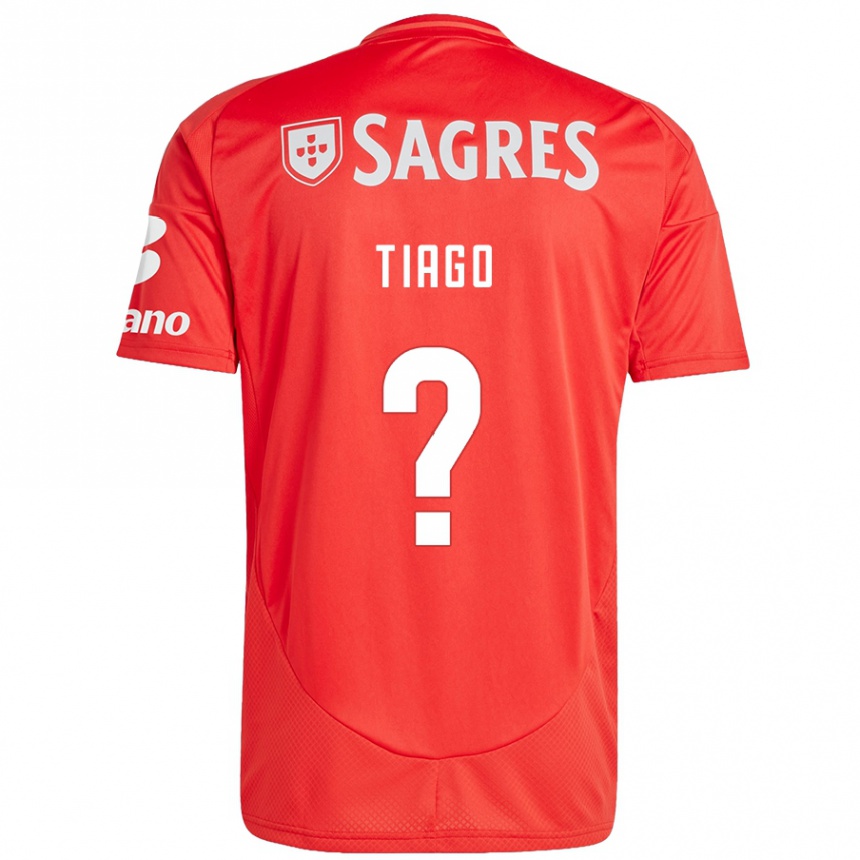 Niño Fútbol Camiseta Tiago Ferreira #0 Rojo Blanco 1ª Equipación 2024/25 Argentina