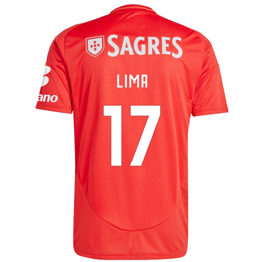 Niño Fútbol Camiseta Ivan Lima #17 Rojo Blanco 1ª Equipación 2024/25 Argentina