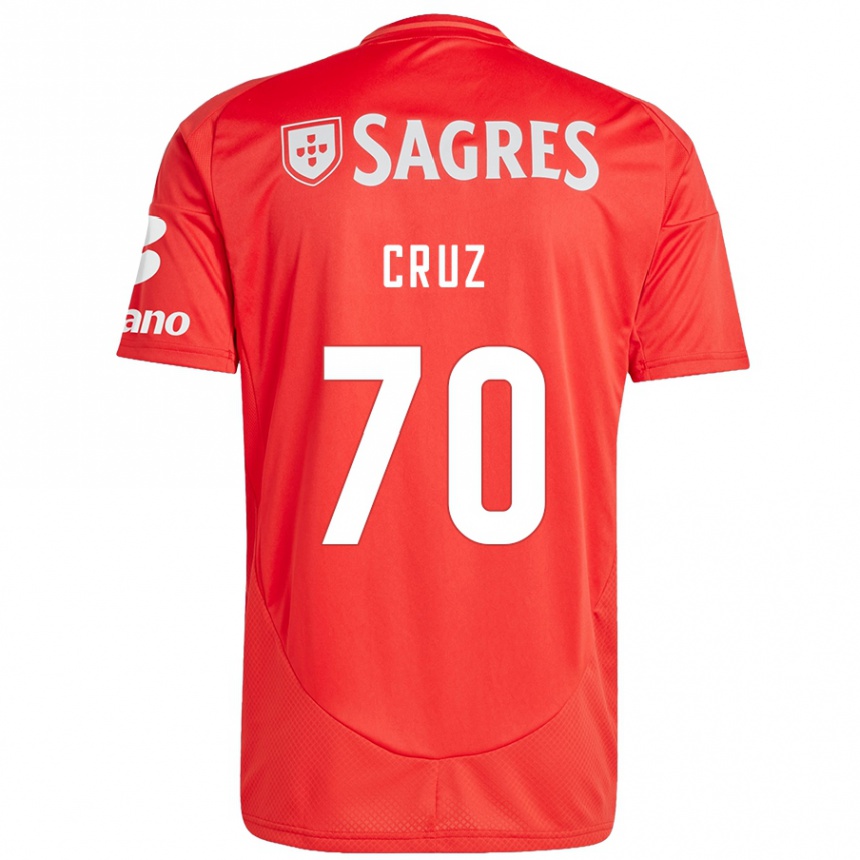 Niño Fútbol Camiseta Filipe Cruz #70 Rojo Blanco 1ª Equipación 2024/25 Argentina