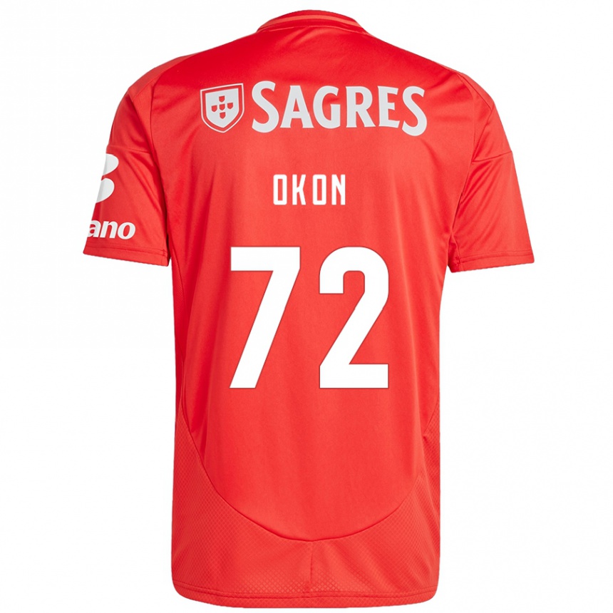 Niño Fútbol Camiseta Paul Okon #72 Rojo Blanco 1ª Equipación 2024/25 Argentina