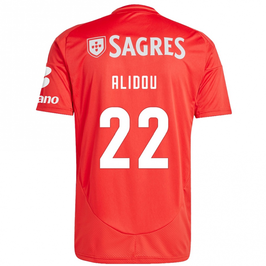 Niño Fútbol Camiseta Marie-Yasmine Alidou #22 Rojo Blanco 1ª Equipación 2024/25 Argentina