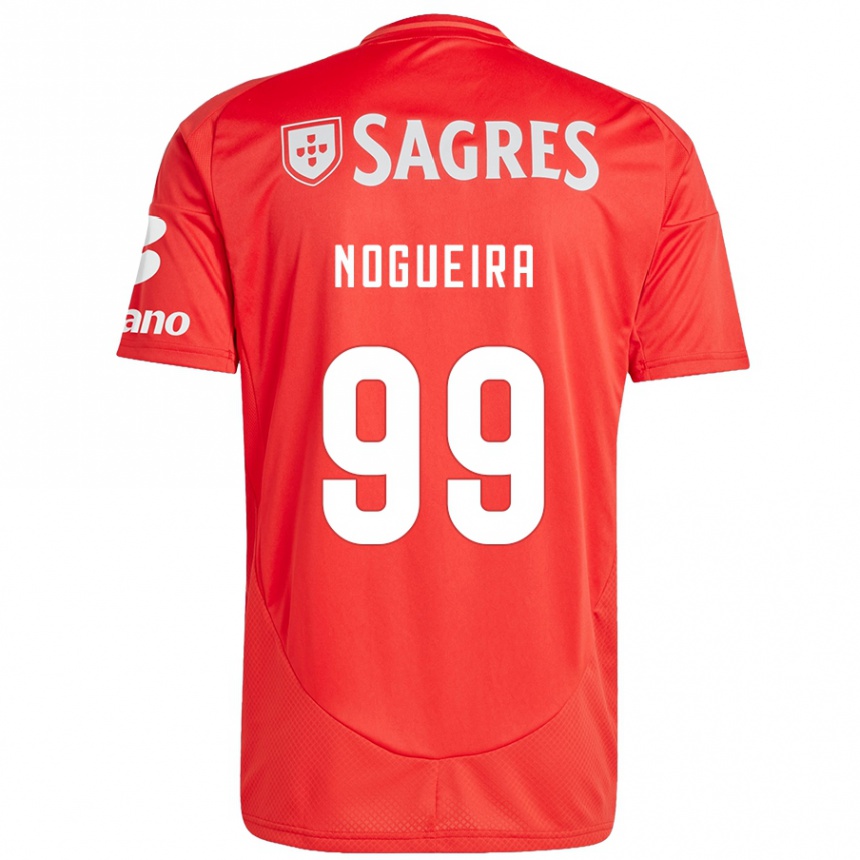 Niño Fútbol Camiseta Beatriz Nogueira #99 Rojo Blanco 1ª Equipación 2024/25 Argentina