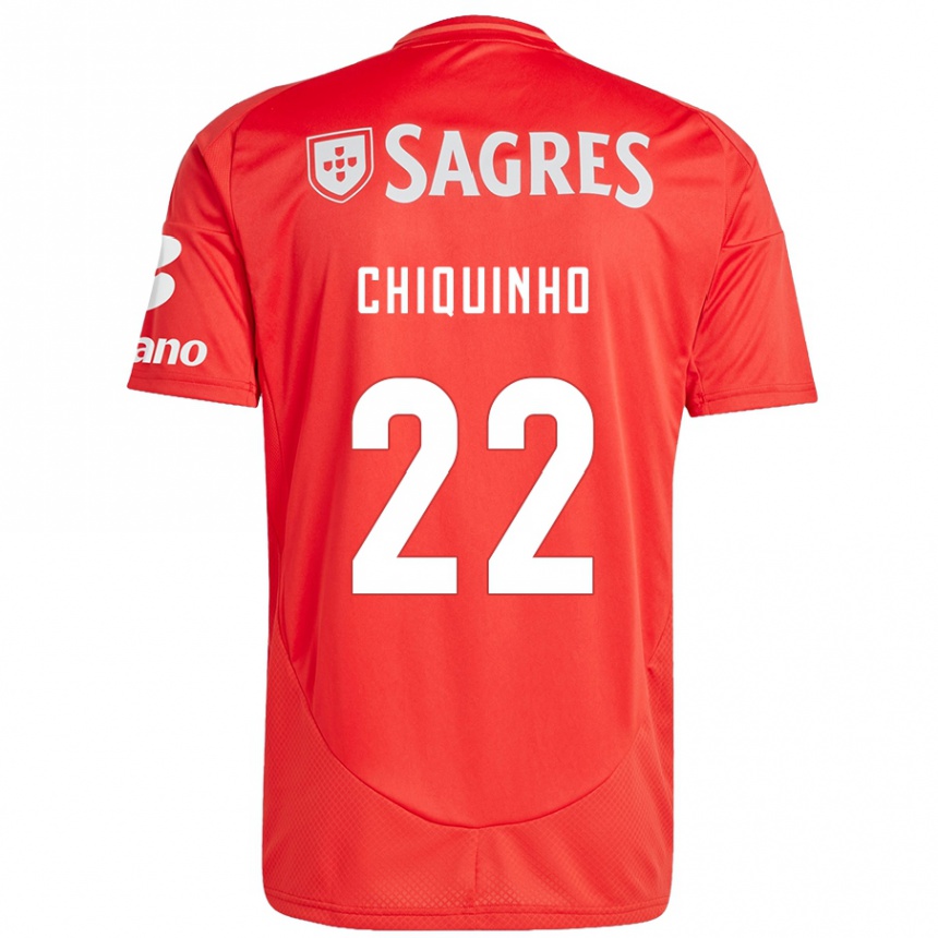 Niño Fútbol Camiseta Chiquinho #22 Rojo Blanco 1ª Equipación 2024/25 Argentina