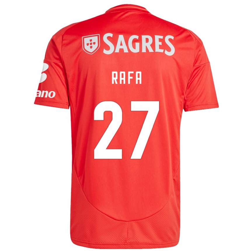 Niño Fútbol Camiseta Rafa #27 Rojo Blanco 1ª Equipación 2024/25 Argentina