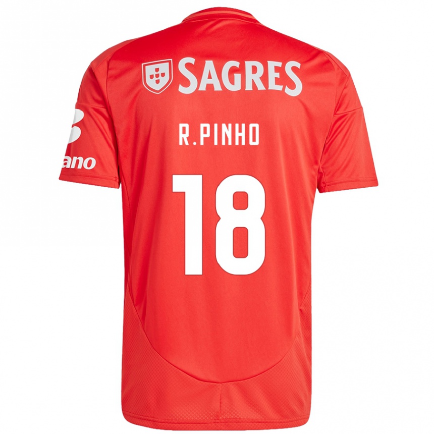 Niño Fútbol Camiseta Rodrigo Pinho #18 Rojo Blanco 1ª Equipación 2024/25 Argentina