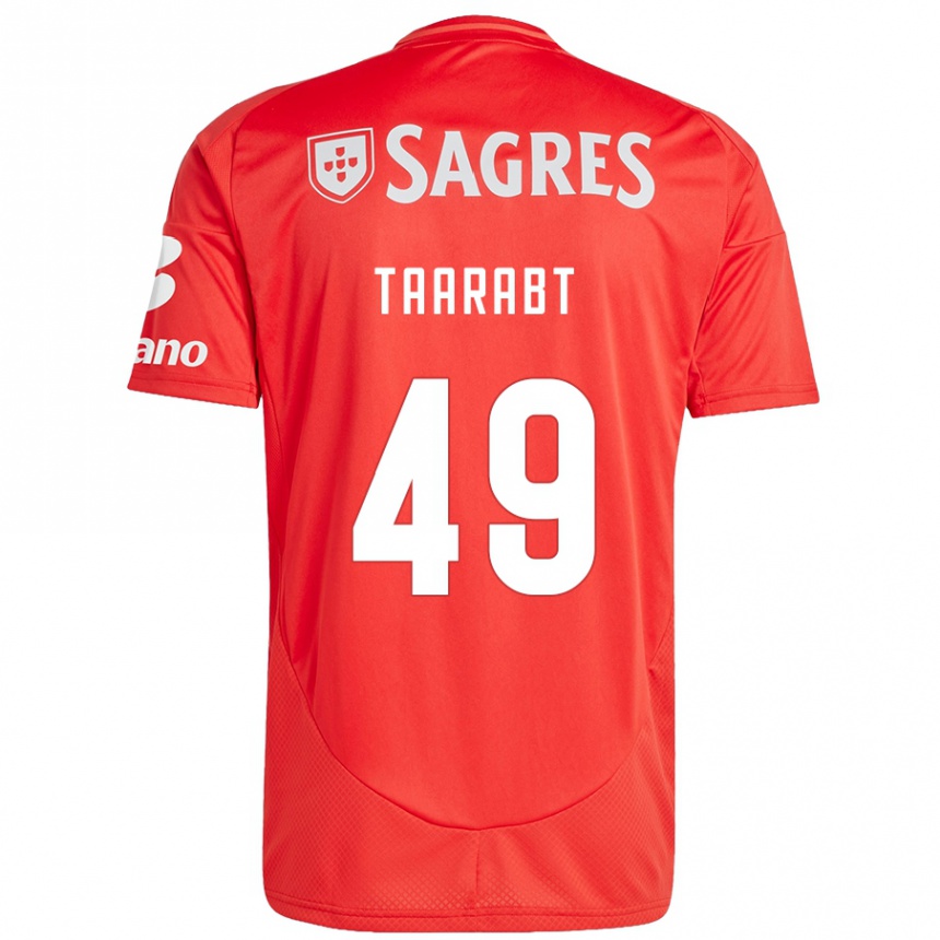 Niño Fútbol Camiseta Adel Taarabt #49 Rojo Blanco 1ª Equipación 2024/25 Argentina