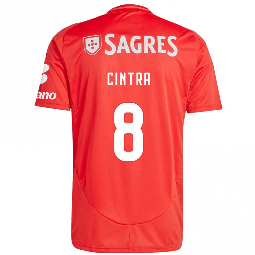 Niño Fútbol Camiseta Marta Cintra #8 Rojo Blanco 1ª Equipación 2024/25 Argentina