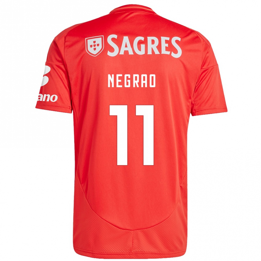 Niño Fútbol Camiseta Maria Negrao #11 Rojo Blanco 1ª Equipación 2024/25 Argentina