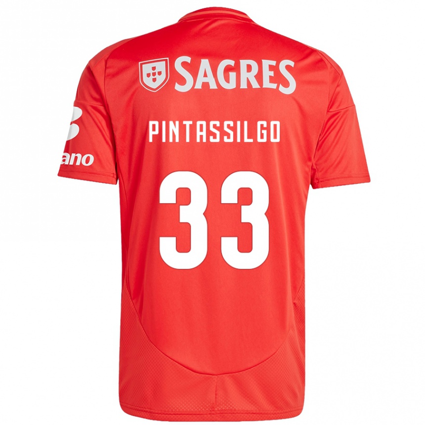 Niño Fútbol Camiseta Lara Pintassilgo #33 Rojo Blanco 1ª Equipación 2024/25 Argentina