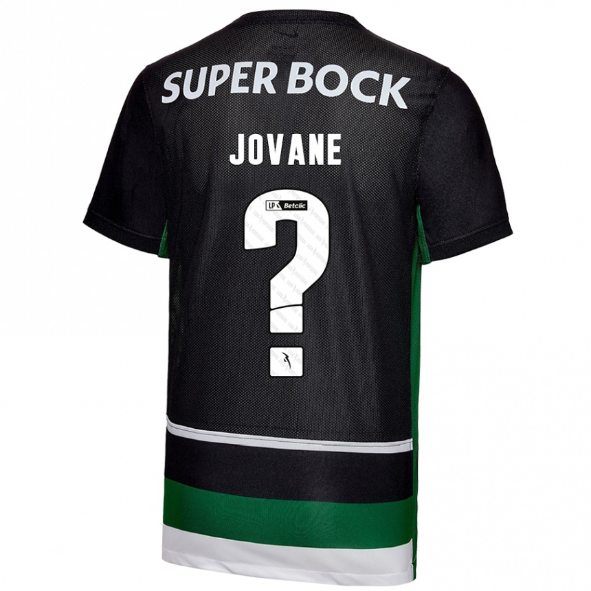 Niño Fútbol Camiseta Jovane #0 Negro Blanco Verde 1ª Equipación 2024/25 Argentina