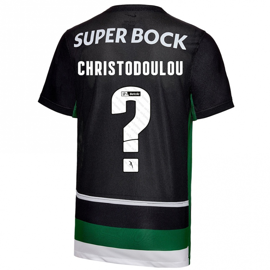 Niño Fútbol Camiseta Argyris Christodoulou #0 Negro Blanco Verde 1ª Equipación 2024/25 Argentina